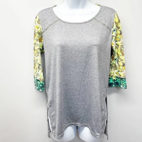 Maaji Activewear Top Long Sleeve Gray Size Large - Picture 2 of 13